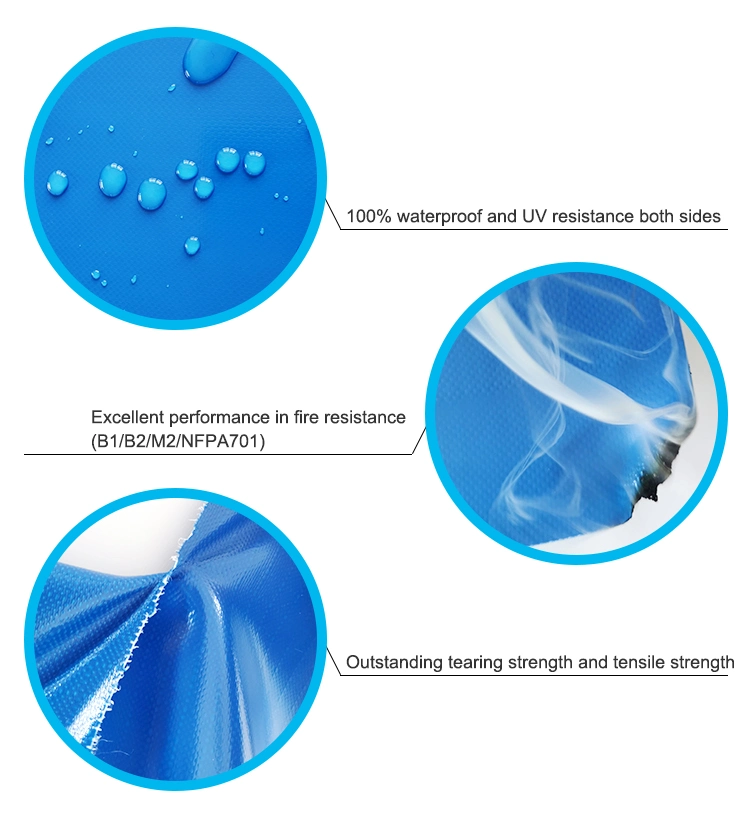 Flexible PVC Coating Fabrics 900GSM PVC Coated Tarpaulin for Truck Side Curtain