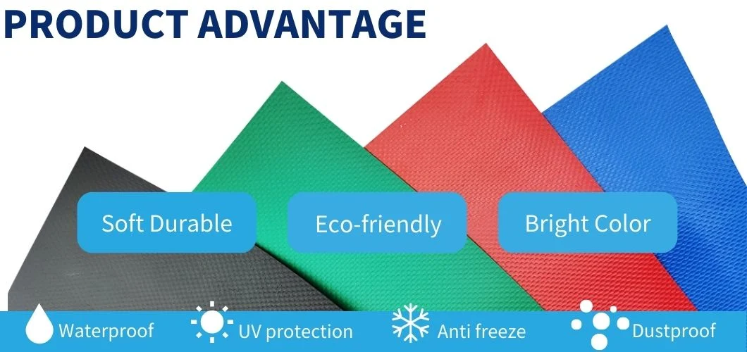 PVC Coated Polyester Fabric Waterproof Tent Tarpaulin Material PVC Tarpaulin Fabric for Curtain