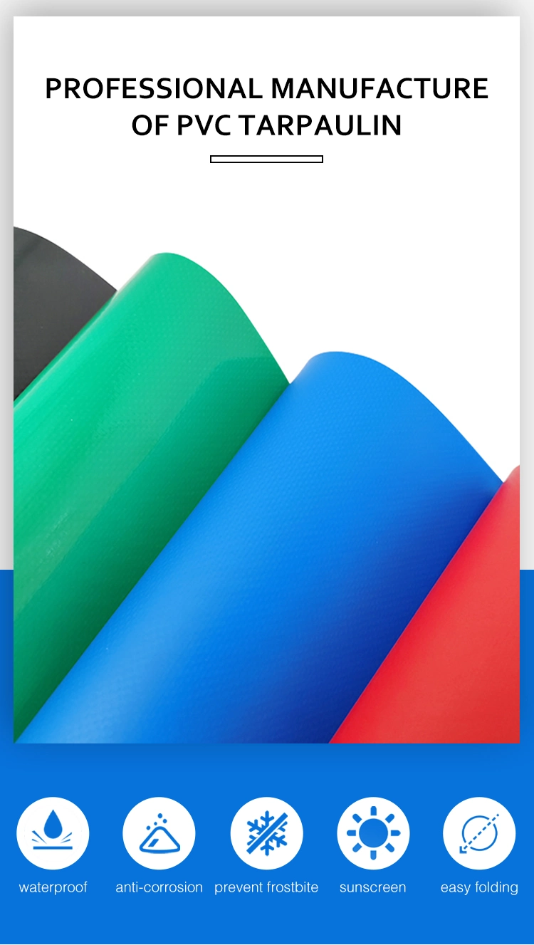 Jtx Customized Waterproof White Color PVC Tarpaulin Fabric